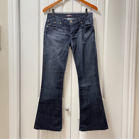 Rock & Republic Dark Wash Low rise Bootcut Flared Jeans - Size 25 - Picture 1 of 14